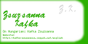 zsuzsanna kafka business card